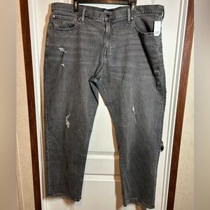 GAP Men's GapflexStraight Taper Distressed Gray Jeans - Size 42x30 NWT - #54023